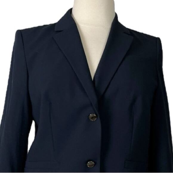 Calvin Klein Blazer 2 Button Black Classic Notch Lapel Stretch Women’s Size 16 - Picture 5 of 12